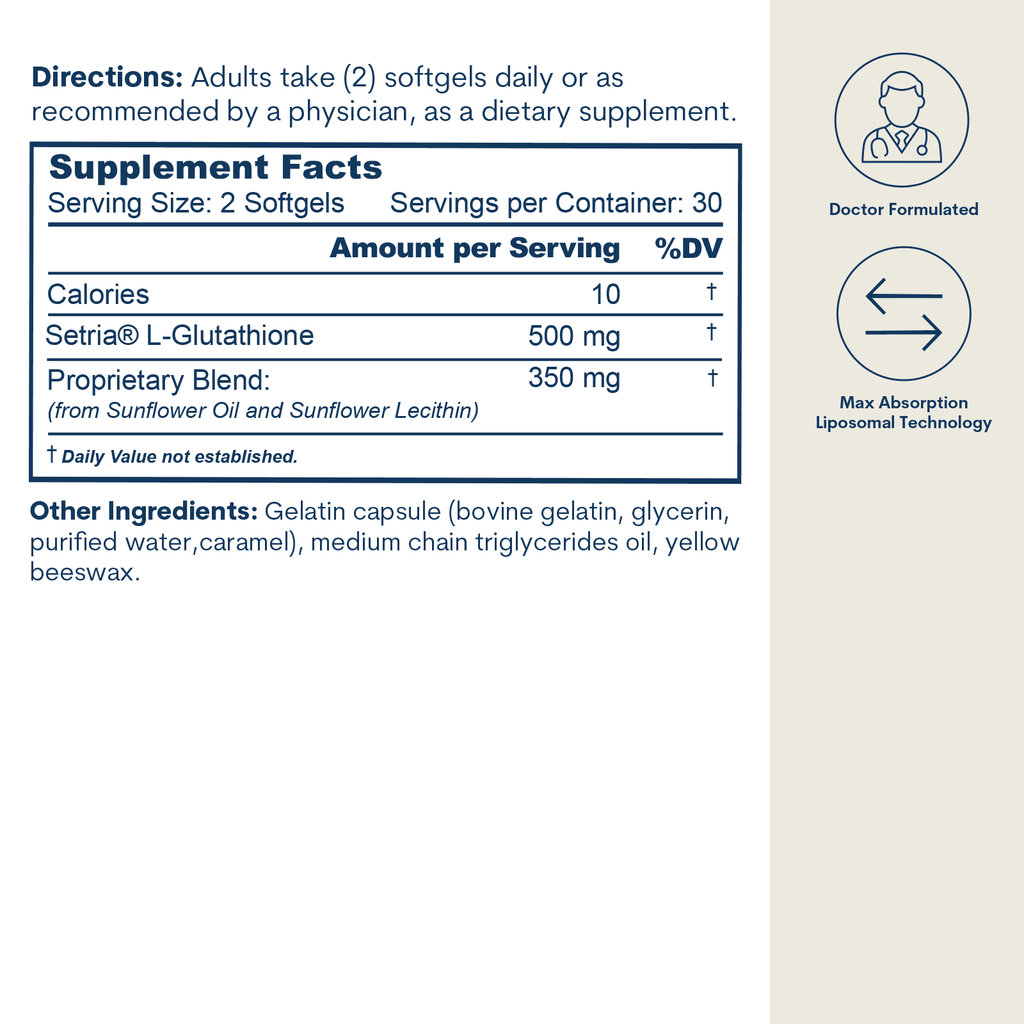 Liposomal Glutathione - Softgels (60 Count / 30 Servings)