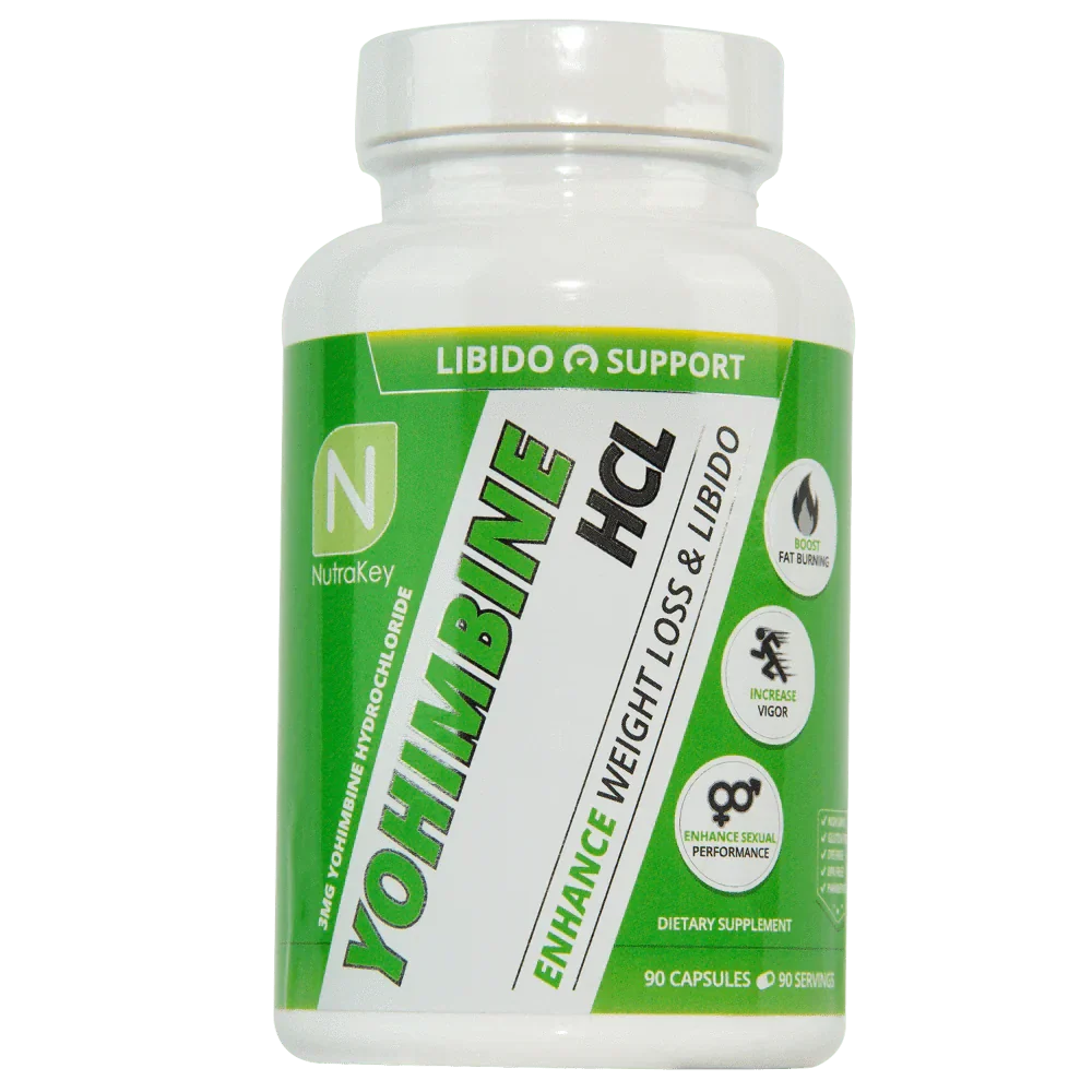 NutraKey Yohimbine HCL 3mg, 90 Capsules