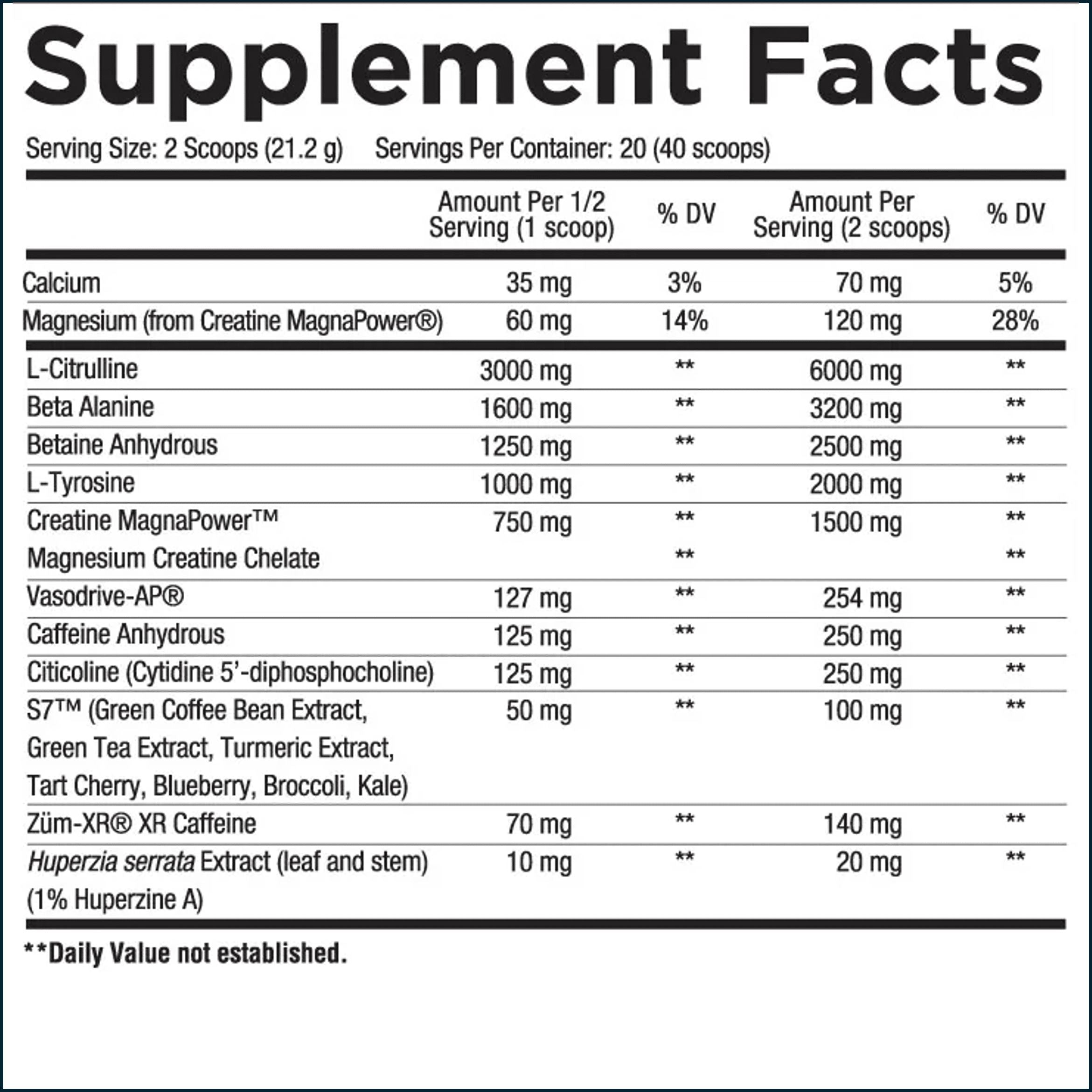 Core Nutritionals Fury Next Generation Pre-Workout, 20/40 Servings