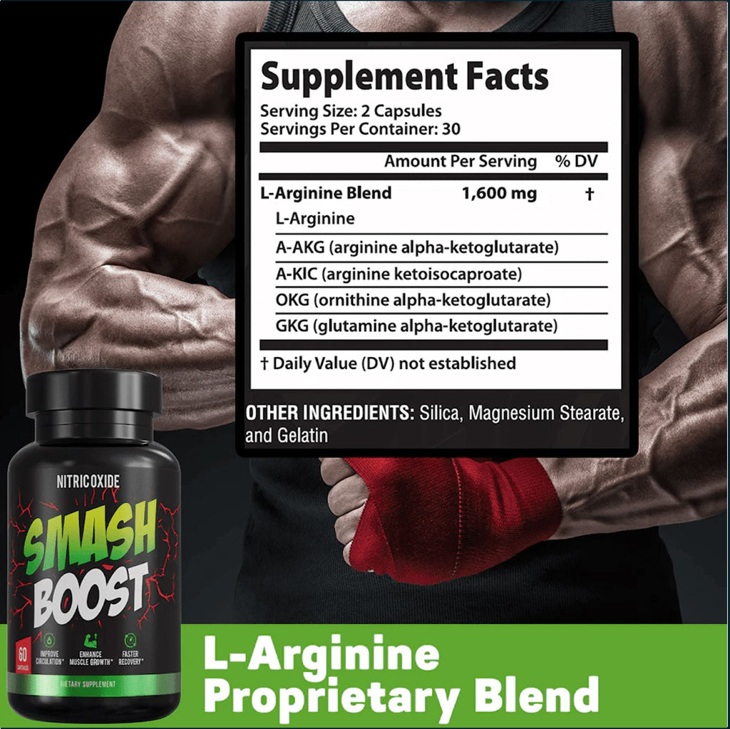Smash Boost Nitric Oxide Booster, 60 Capsules