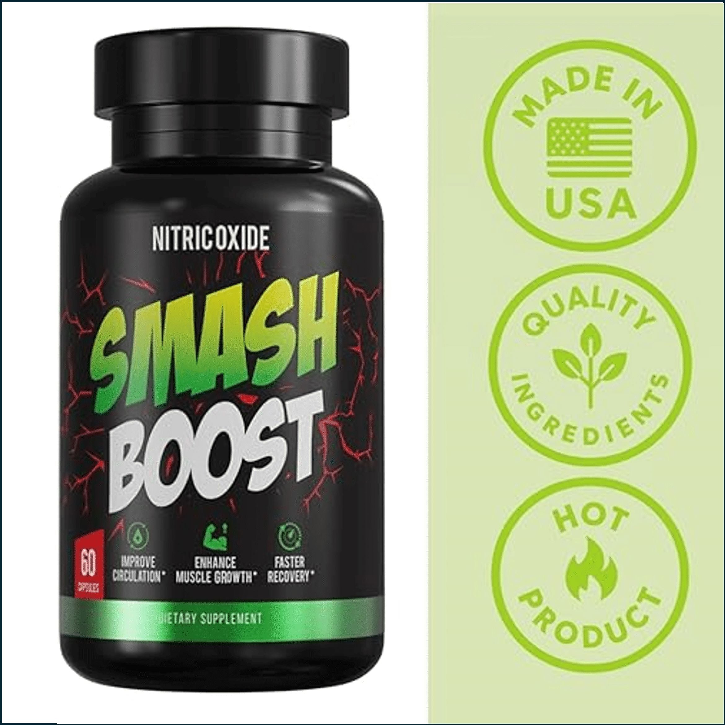 Smash Boost Nitric Oxide Booster, 60 Capsules